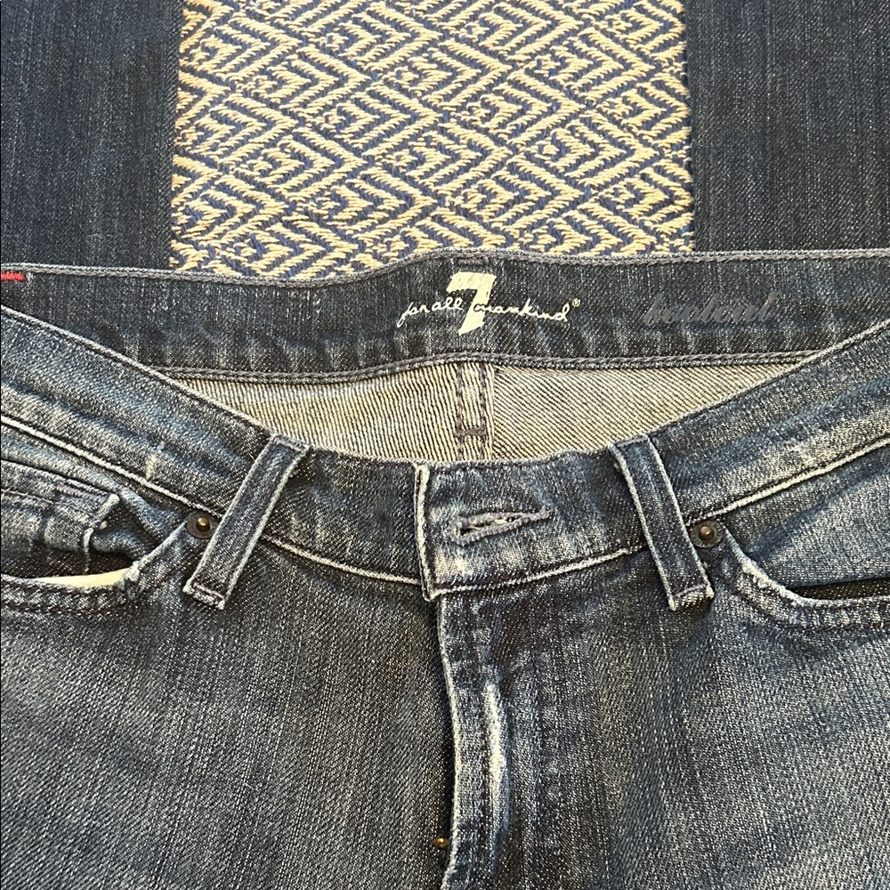 7 For All Mankind Women's Dark Blue Boot Cut Jeans